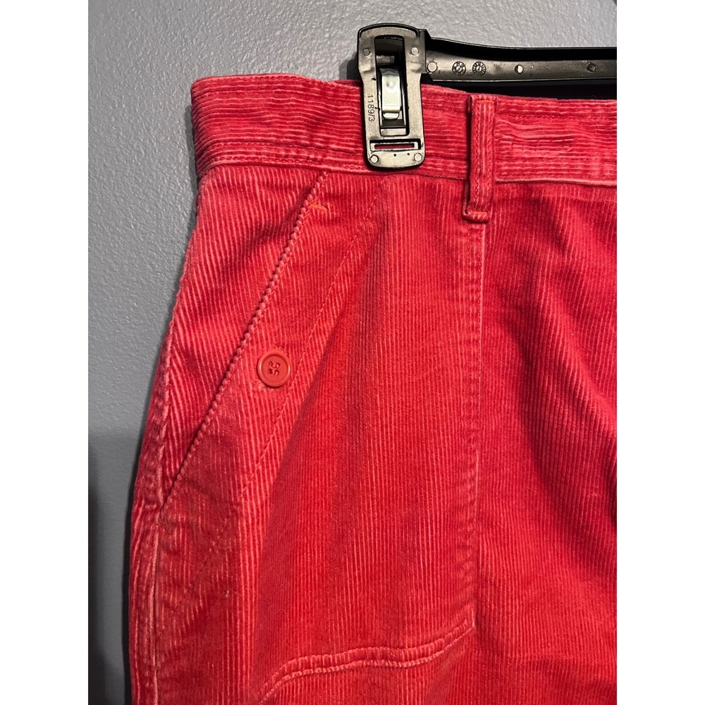 Women's Jones New York Sport Coral Corduroy Skirt W Pockets Stretch SZ 16 Y2K - Picture 2 of 7